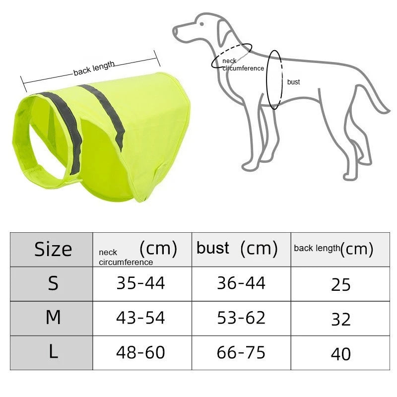 Hot selling fluorescent dog clothes big dog reflective safety clothing at night summer pet breathable vest Zpaxo