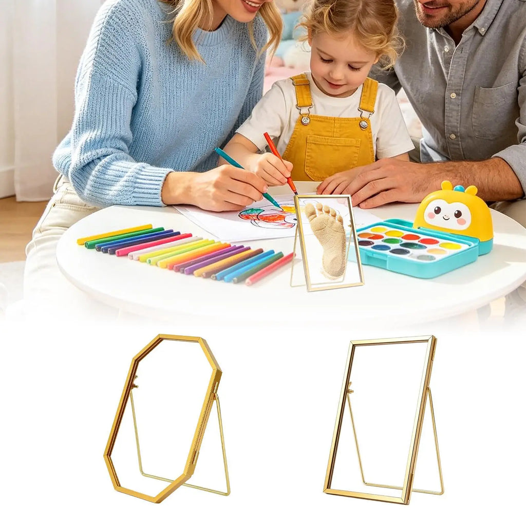 Kids Handprint Frame Artistic Home Decor Metal DIY Craft Pet