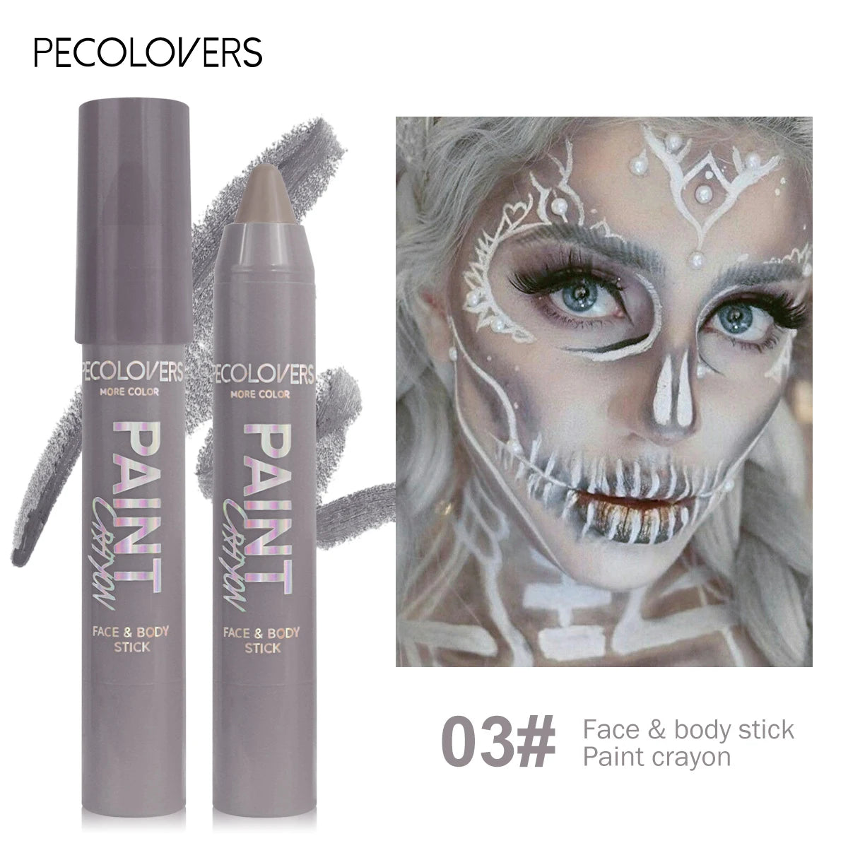 Face & Body Paint Sticks Body Paint in Blue black green Sweat-Proof & Water-Resistant Halloween & LongLasting Effect Zpaxo 03