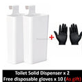 Anti-Corrosion Hanging Slow-Release Dispenser Toilet Bowl Deodorizer Hanger Toilet Solid Cleaner Buffer Box Tank Part Free Glove Zpaxo 2 Pcs with 10 gloves