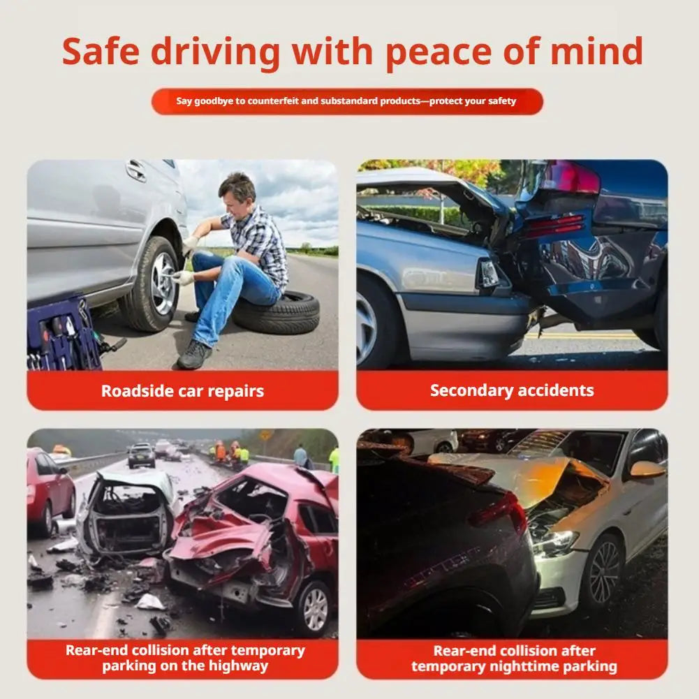 Emergency Reflective Warning Triangle | High-Vis Road Safety Sign Road Safety Sign Zpaxo