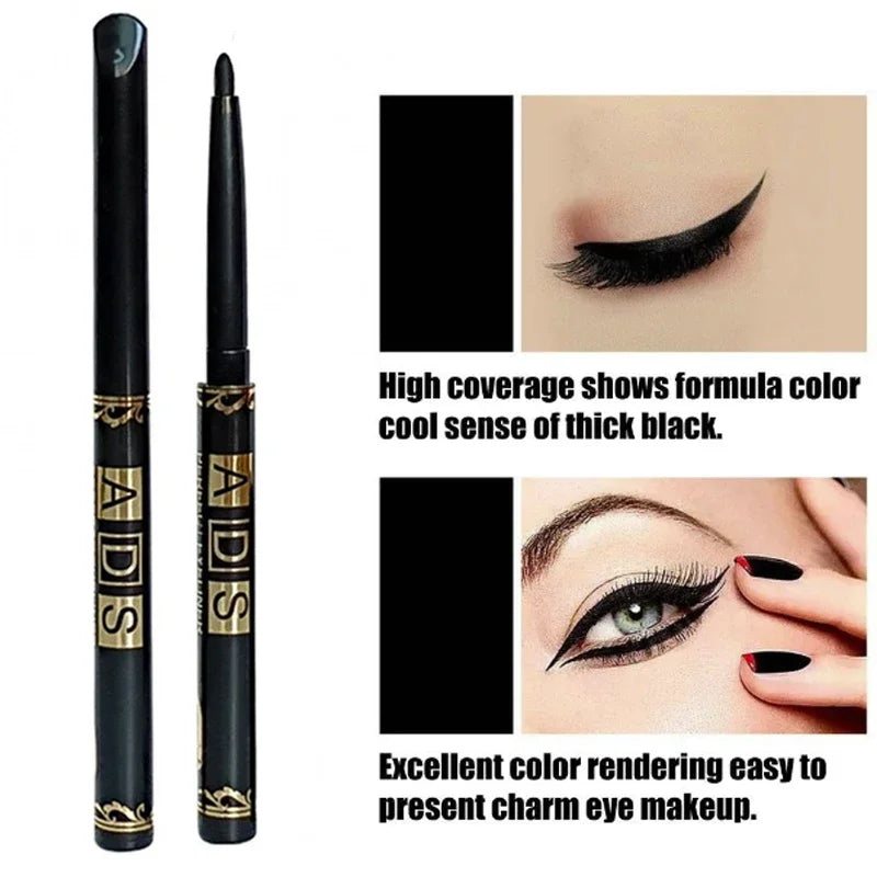 1 2 5 Waterproof Sweat-proof Black Eyeliner Pencil Eye Liner Gel Pen Zpaxo