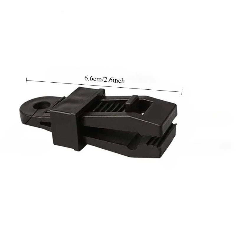 Windproof Tent Clips & Guy Rope Buckles – 10/20/30 Pack