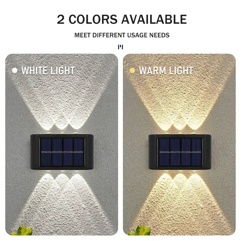 COB Solar Wall Lamp IP65 Waterproof Outdoor Garden Light