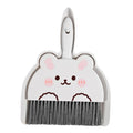 Mini Dustpan & Hand Broom Set – Portable Snap-On Design Dustpan & Brush Set Zpaxo white bunny