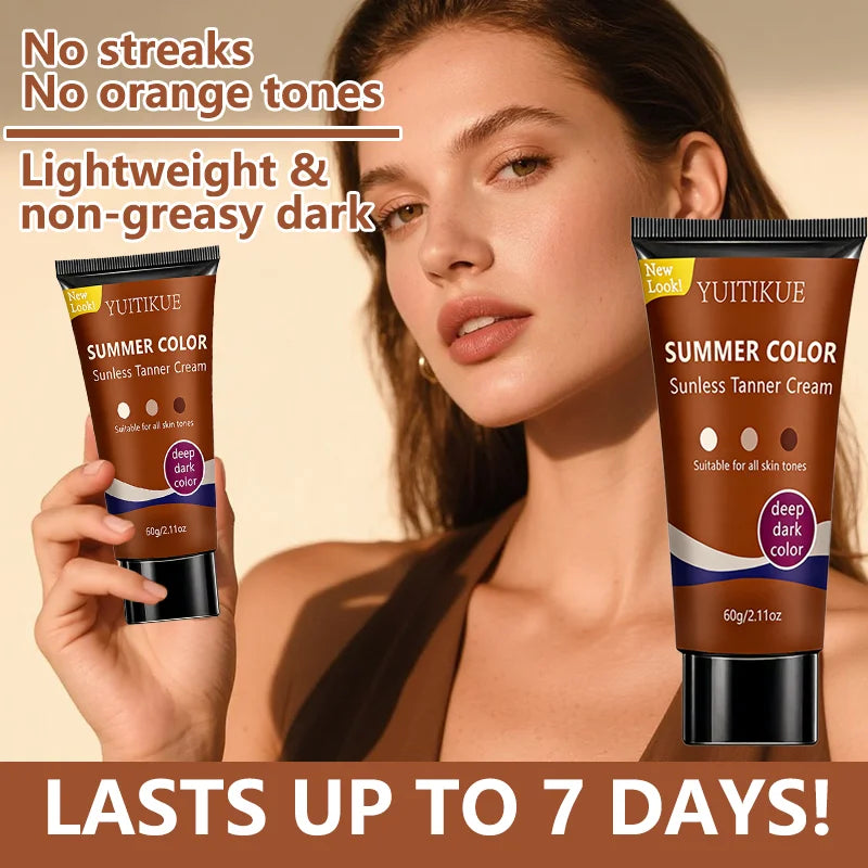 YUITIKUE Self Tanner – Clear Formula, Natural Deep Dark Glow 60g Self Tanner Zpaxo