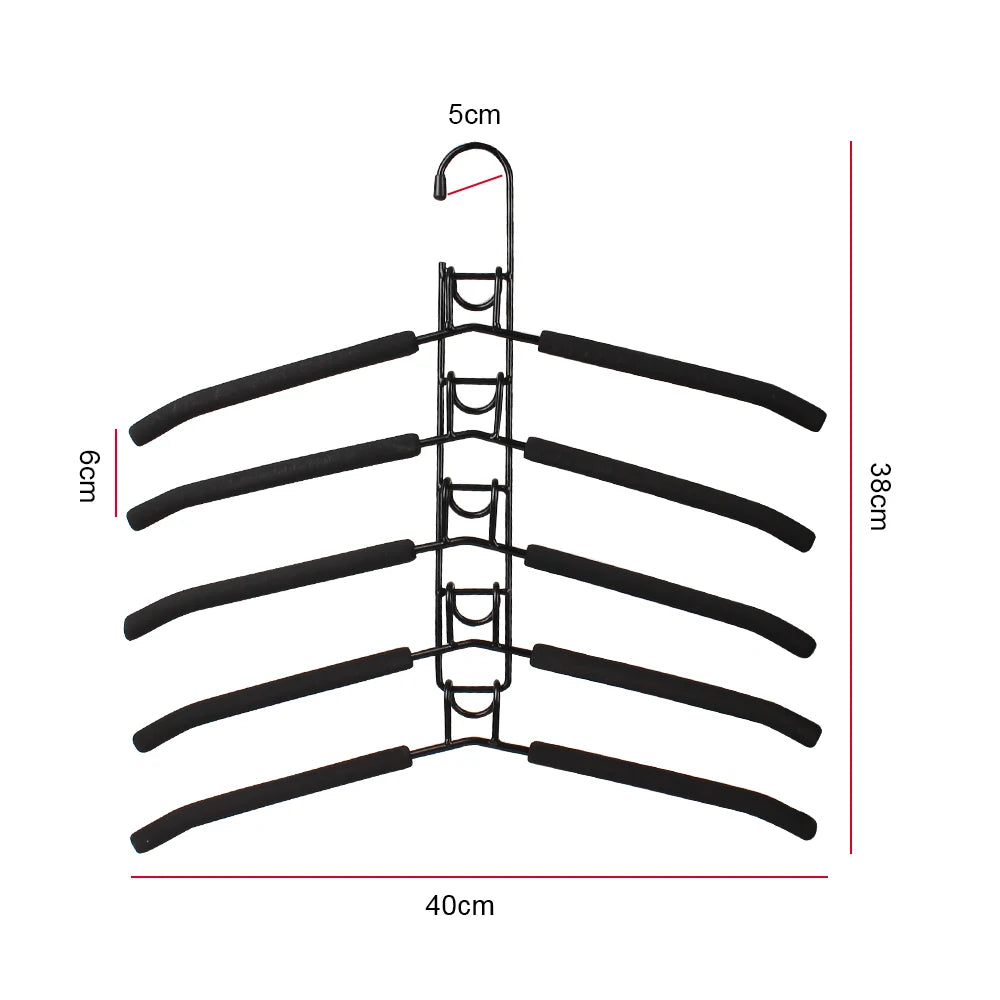 5 Layer Mounted Hanger Household One-piece Clothes Detachable Storage