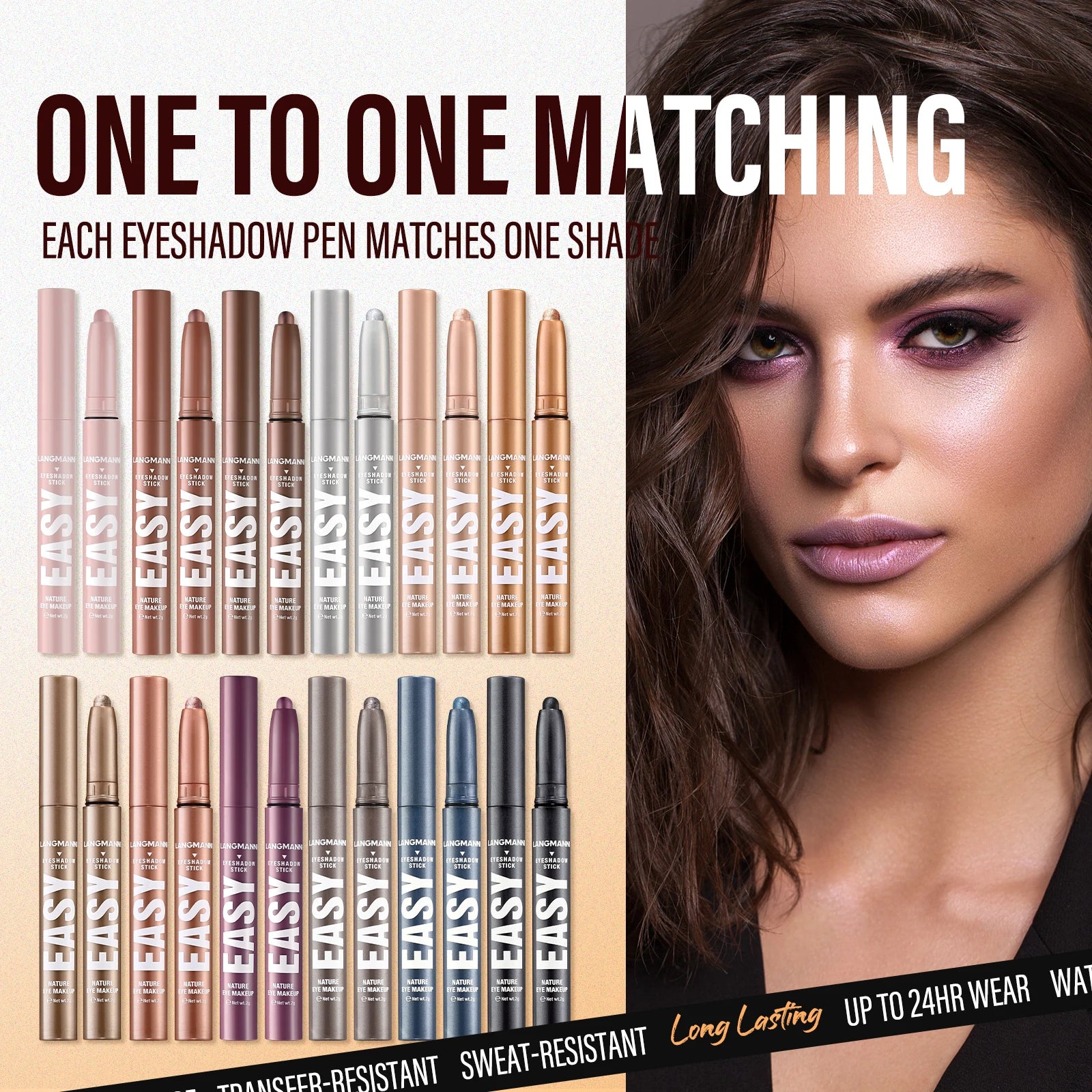 Multi Functional Eye Shadow Stick Silk Smooth Texture Lasting Makeup