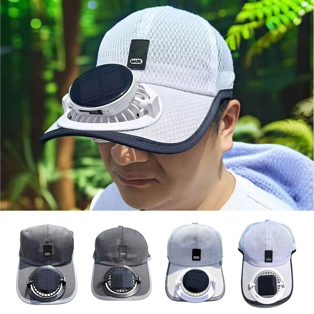 Solar Fan Hat – UV Sun Protection Cap with USB Charging Solar Fan Sun Hat Zpaxo