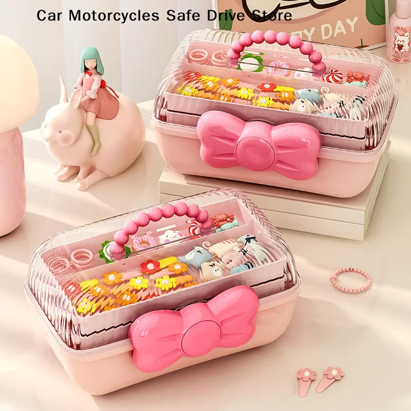 CMMulti-layer Hairpin Organizer Cute Girl Jewelry Case Head Rope