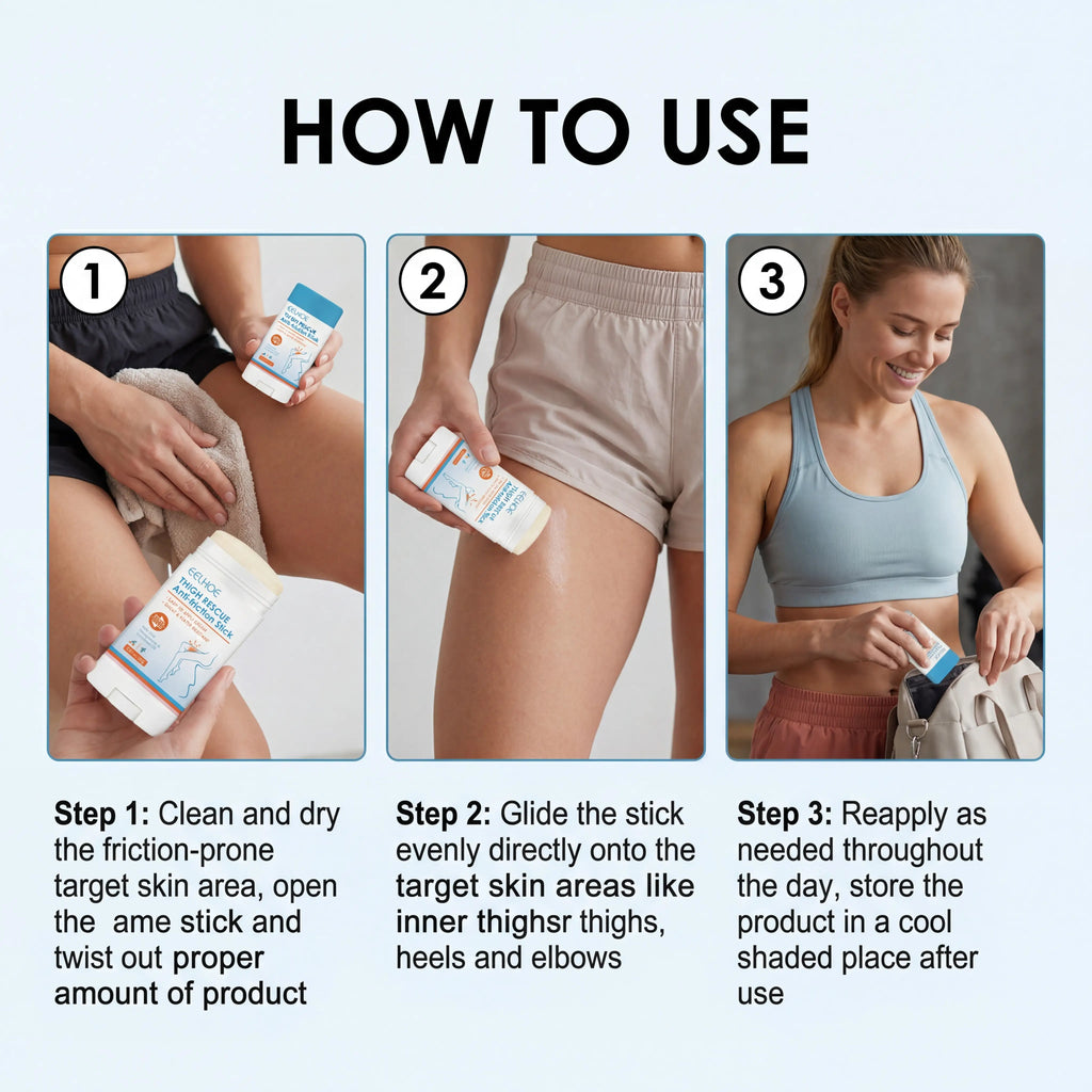 1/2/3/4/5 Pcs Anti Chafing Stick Flaky Thigh Skin Care Stabilizing Restoring Soothing Redness Long Lasting Moisturization Balm Zpaxo