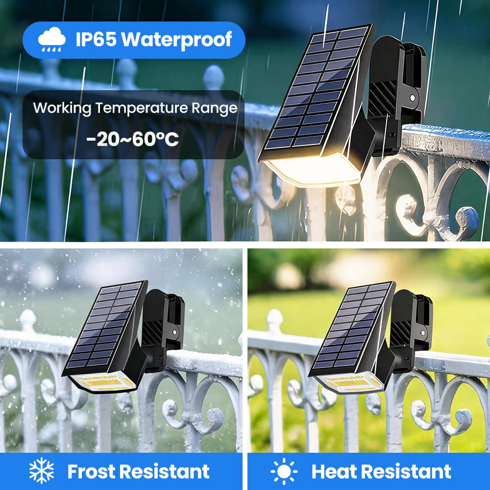 72LED Clip On Solar Wall Lights Outdoor 3 Modes Solar Sign Lights IP65 Waterproof Solar Wall Light For Railing Garden Zpaxo
