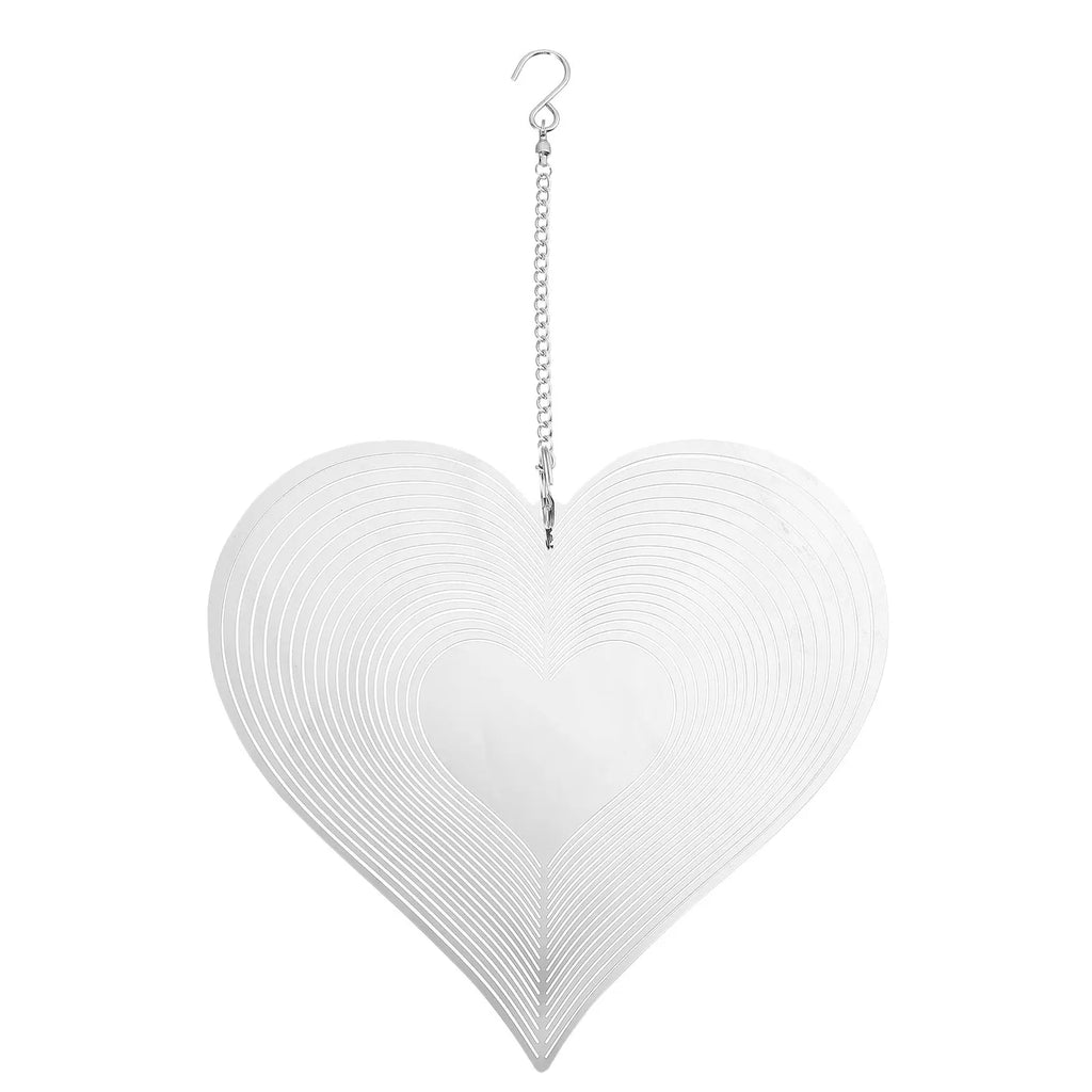 Metal Heart Shape Wind Chime Chic Delicate Hanging Pendant Ideal Home