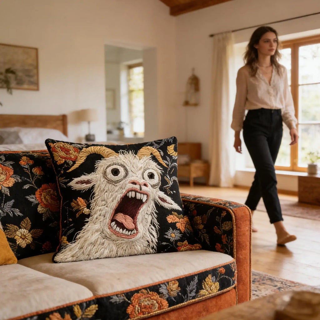 Screaming Goat Pillow Cover Soft Protector Decorative Throw Case