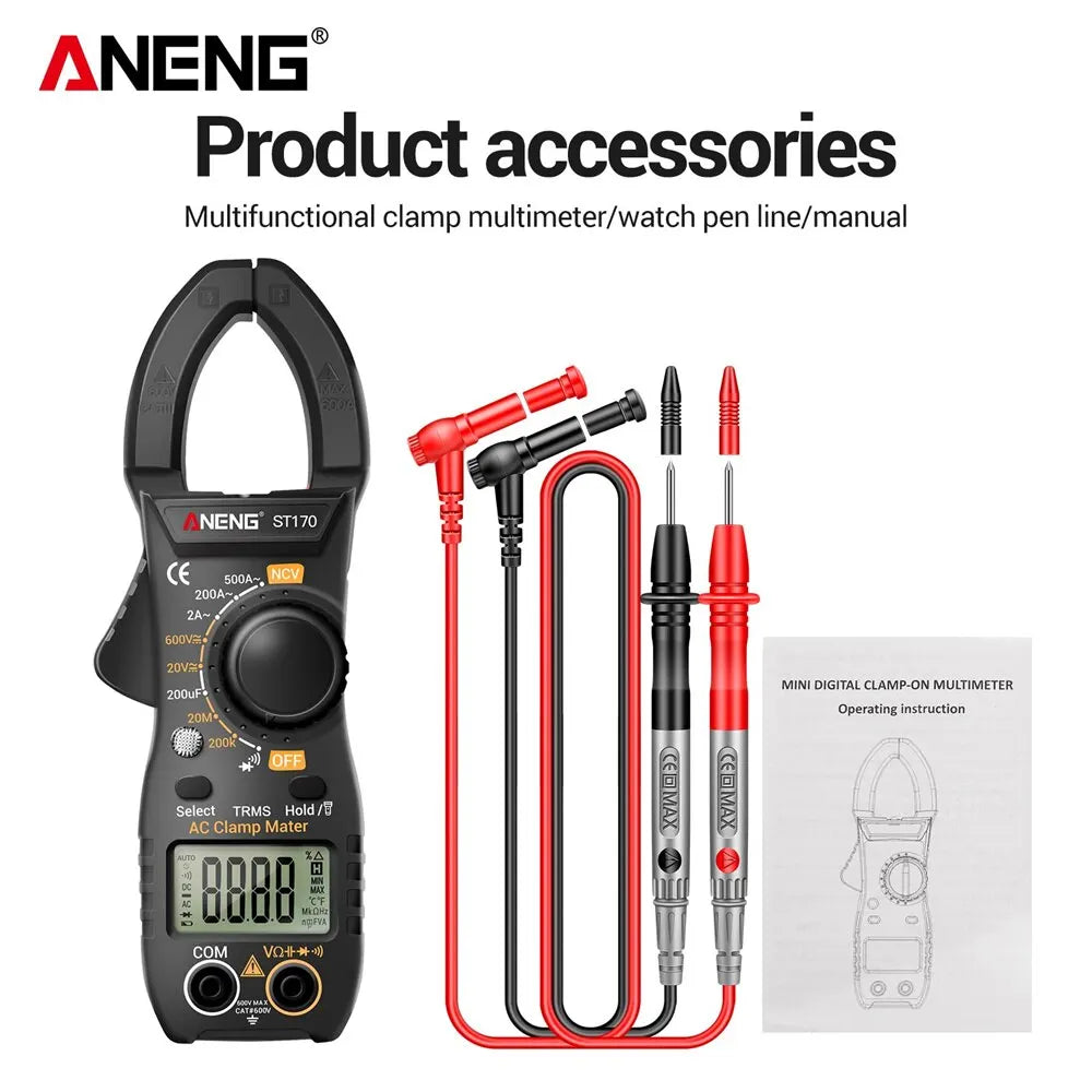 Clamp Meters Measuring AC DC Voltage Current Resistance Capacitance