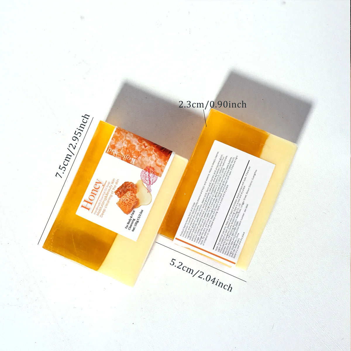 Two tone honey goat milk handmade soap cleansing essential oil soap refreshing oil control bath soap Zpaxo