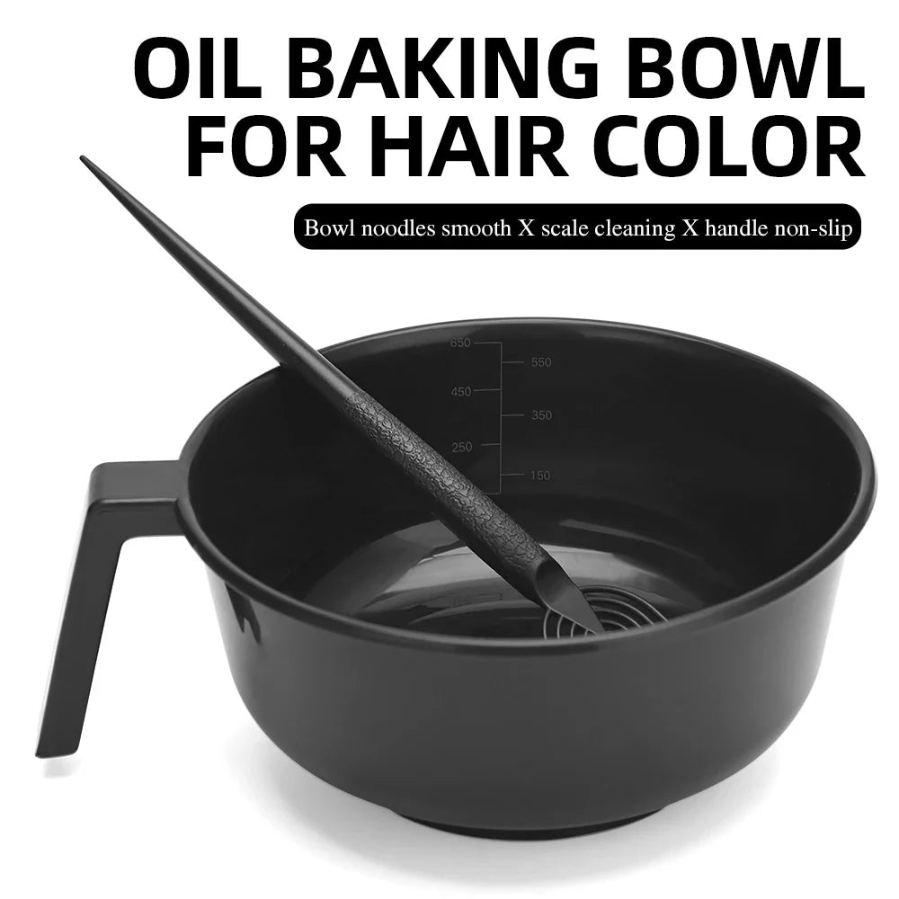 Hair Dye Brush Bowl Circular Mixing Rod Mixer Tint Dying Coloring Zpaxo