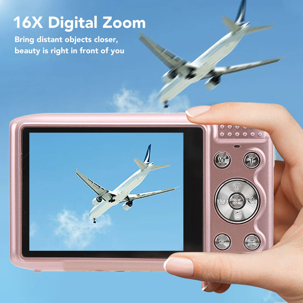 4K Digital Camera Screen 58MP HD 16X Zoom Fixed Focal Macro Timed