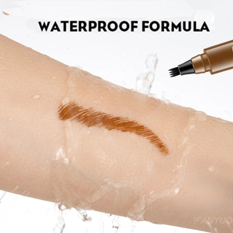 4 Point Eyebrow Pencil 5 Colors Waterproof Liquid Eyebrows Pen Zpaxo