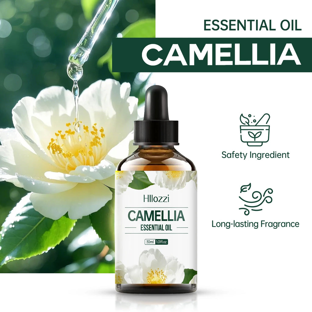 Camellia Oil Essential - Pure Natural Moisturizer for Face & Hair, Hydrating, Non - Greasy Multifunctional essential oil for all Zpaxo
