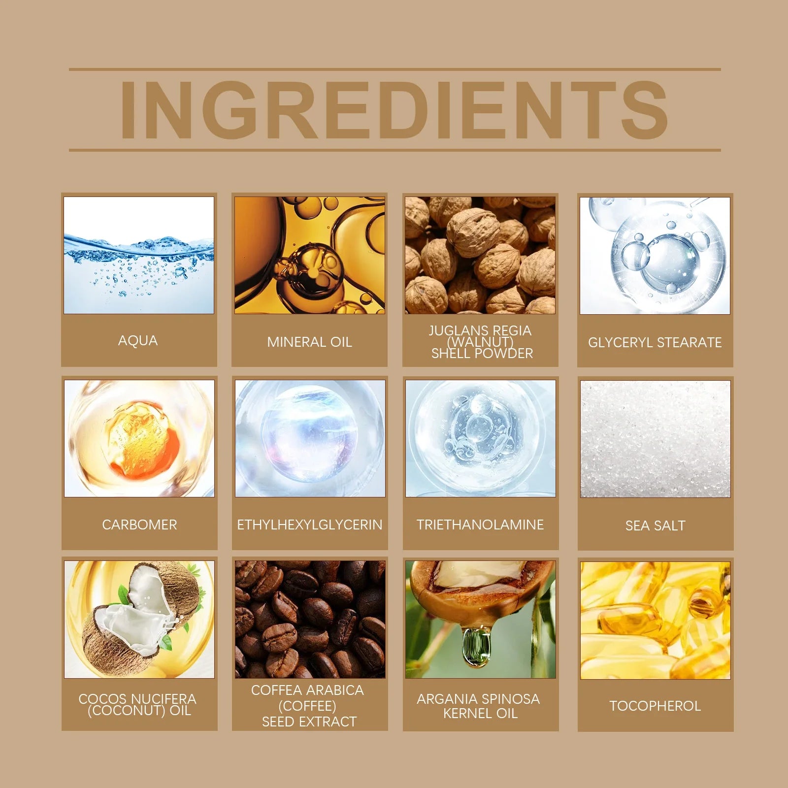 Coconut Coffee Body Scrub Exfoliating Dead Skin Dry Skin Remedy Smooth Skin Care Winter Skincare Moisturizing Repairing 100g Zpaxo