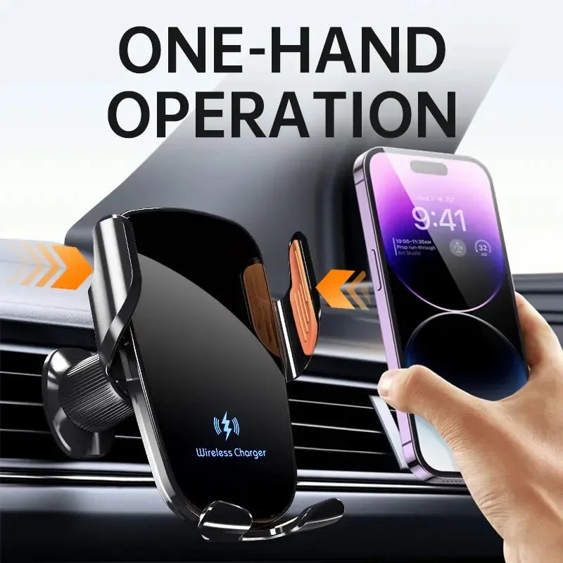 UYUXIO Wireless Car Charger Air Vent Fast Charging Phone Holder