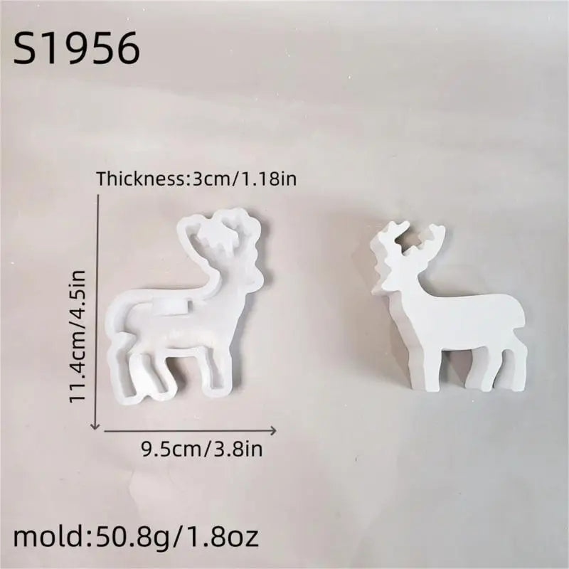 Moose Holder Silicone Molds For Epoxy Resin Candlestick Holiday Decoration Zpaxo