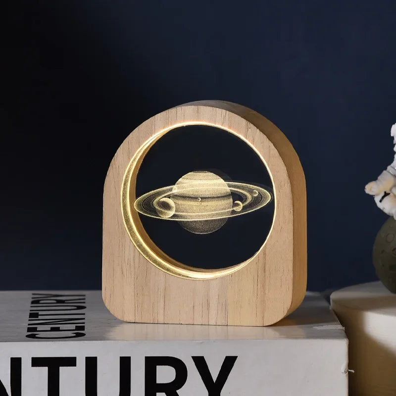 Creative Wooden Luminous Base 3D Carved Crystal Ball Desktop Decoration Gift Small Night Light Bedside Office Decoration Gift Zpaxo 14