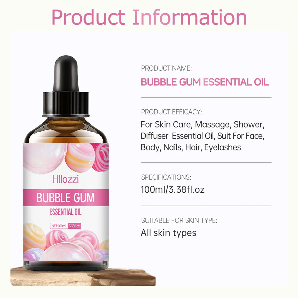 BUBBLE GUM ESSENTIAL OIL a high-quality moisturizing nourishing massage oil with a refreshing scent, suitable for all skin types Zpaxo