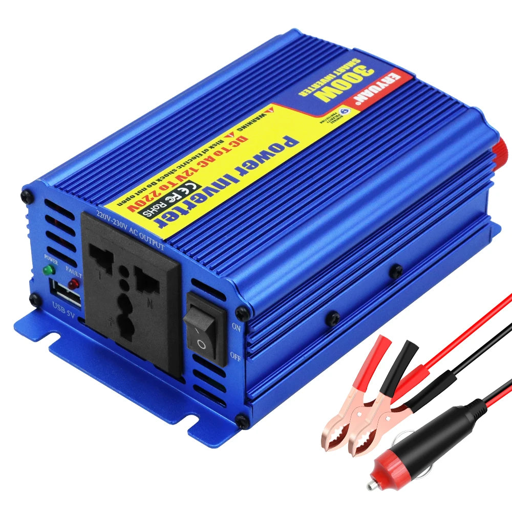 Portable Car Power Inverter 300W Multi Scenario Use Multifunctional