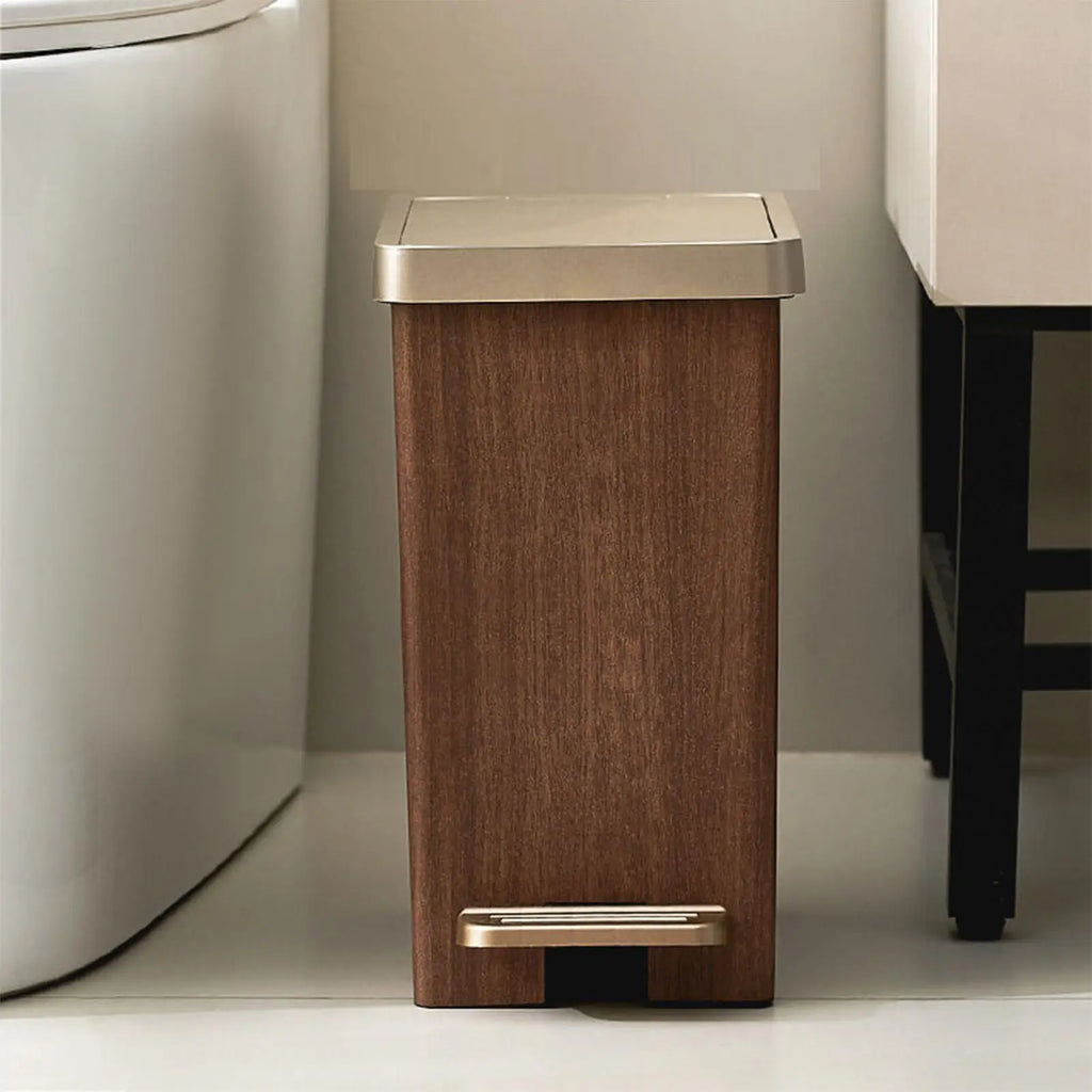 Kitchen Trash Can Step Trash Can with Soft-Close Foot Pedal Slim Wastebasket Trashcans for Living Room Bathroom Garage Dorm Room Zpaxo
