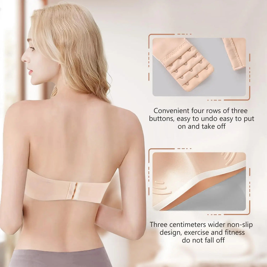 Women's Liquid Strap Bralette Summer Lightweight Backless Seamless