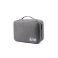 Travel Cable Storage Bag Portable WaterProof Digital Electronic Organizer USB Cable Headset Line Storage Bag USB Cable Organizer Zpaxo Gray