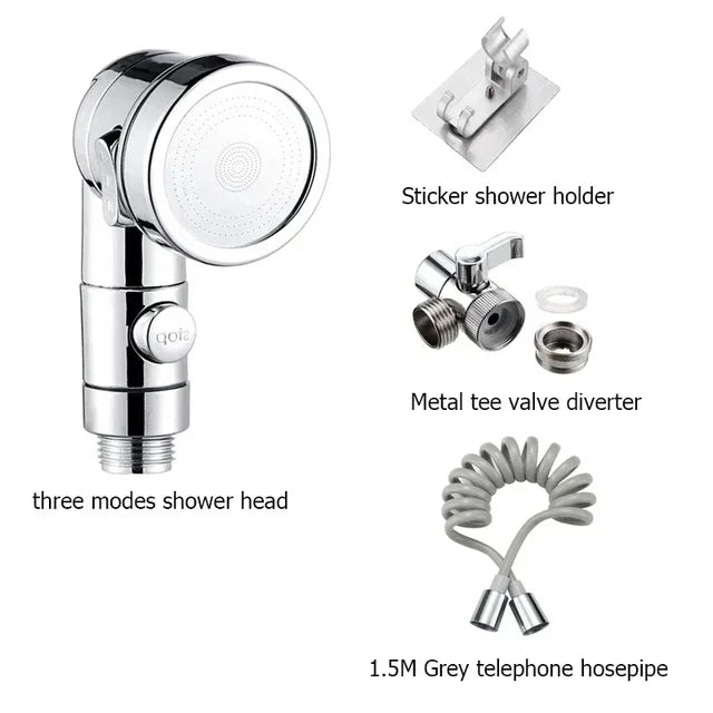 Faucet Extender & External Shower Head Adapter Set Faucet Shower Adapter Zpaxo gray