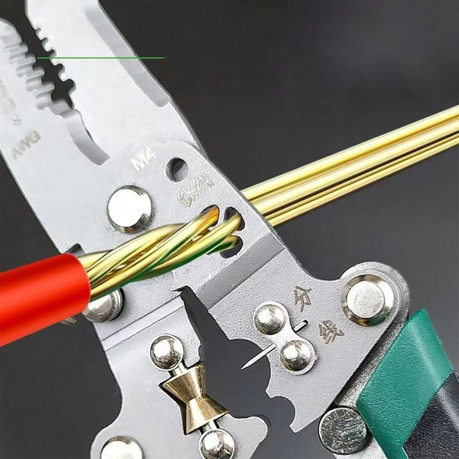 8 in 1 Wire Stripper Twister Wire Stripper Tools AC DC Detector Hand Tool for Automotive School Science Projects Lighting Zpaxo