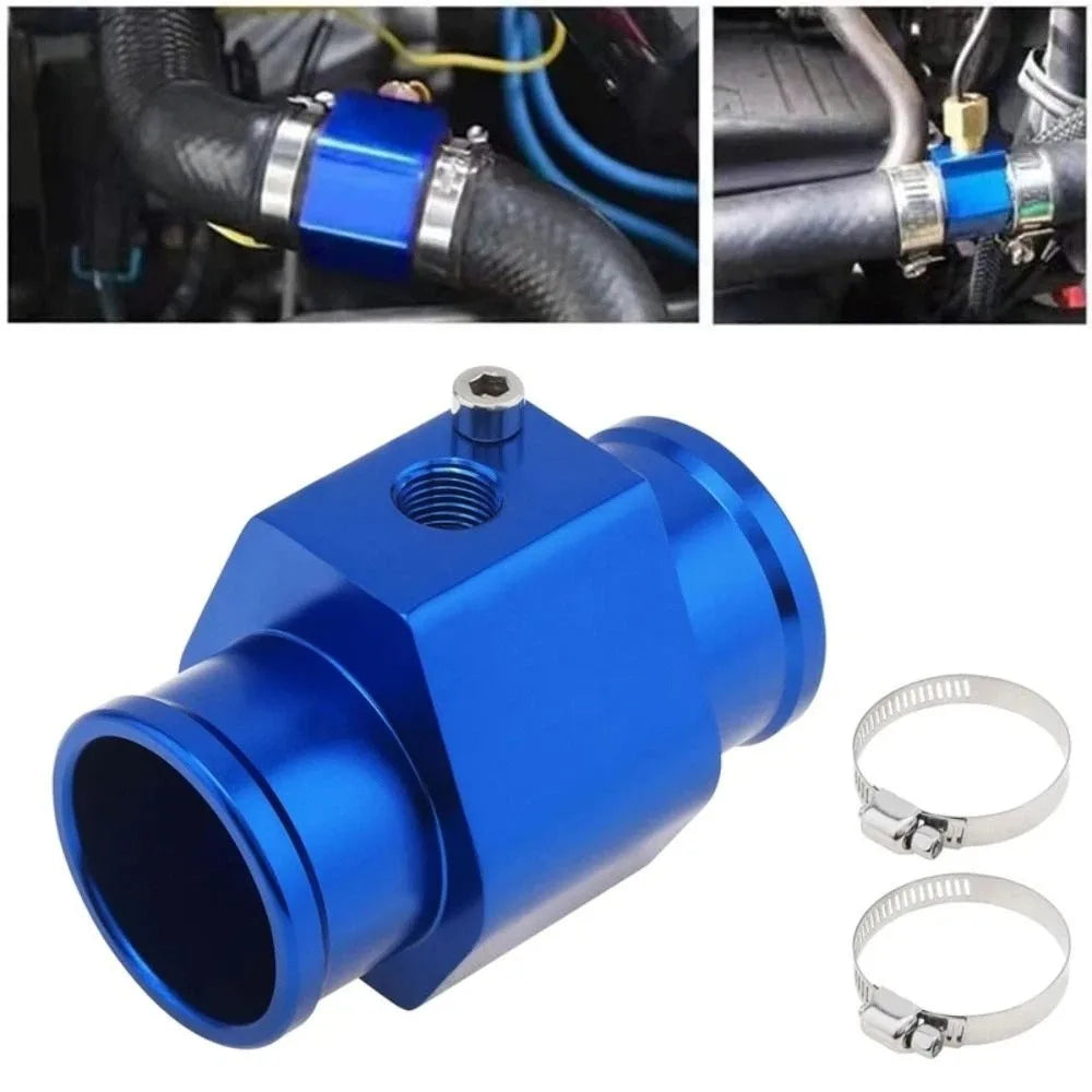 Hose Adapter 28mm Water Temp Sensor Engine Aluminum Radiator Hose Adapter Durable Blue Temperature Joint Pipe Universal Fitment Zpaxo
