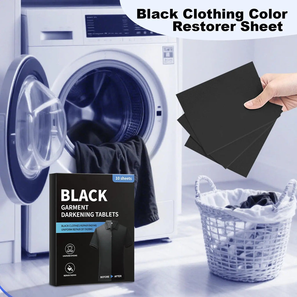 Laundry Color Catcher Sheets 10 Count Black Grabber Black Clothing Color Restorer for Quilt Cover Bed Sheet Pant Coat Sofa Cover Zpaxo