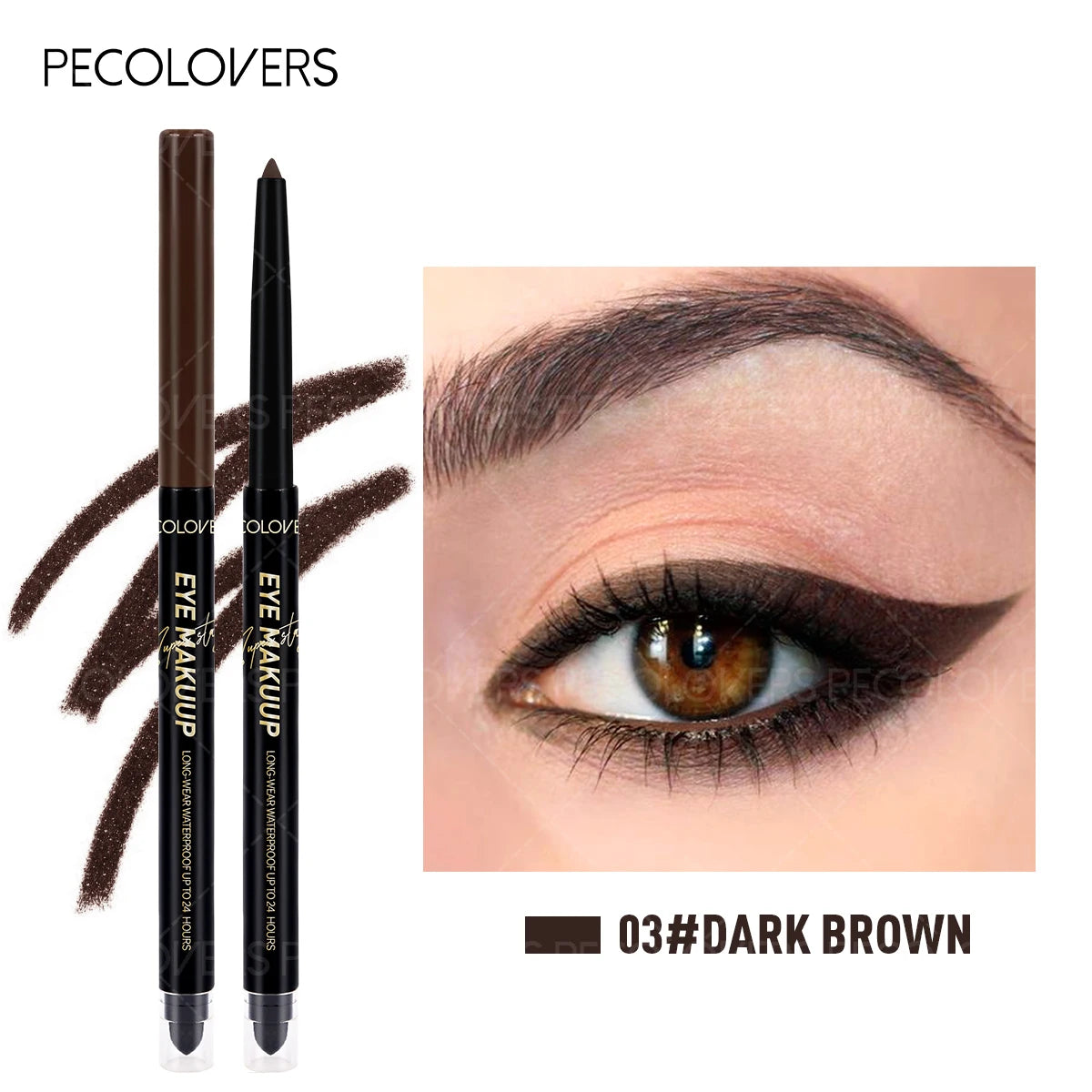 1PC Exquisite Eyeliner Pencil - Glides on Smoothly Without Any Clumping, Features a Super Fine Tip for Drawing Inner Eyeliner Zpaxo 03