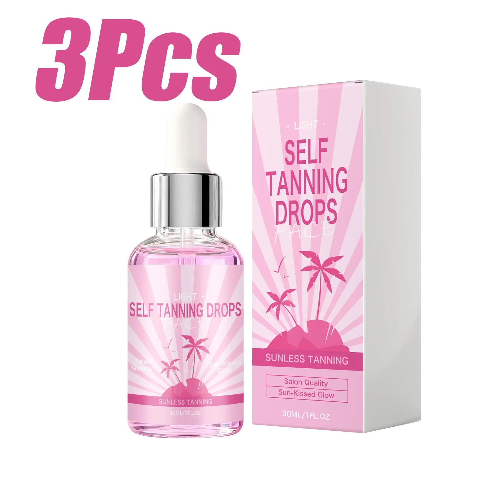 Hoygi Self Tanning Drops – Streak-Free Sunless Bronzing Serum Self Tanning Serum Zpaxo 3 x 30ml Boxed