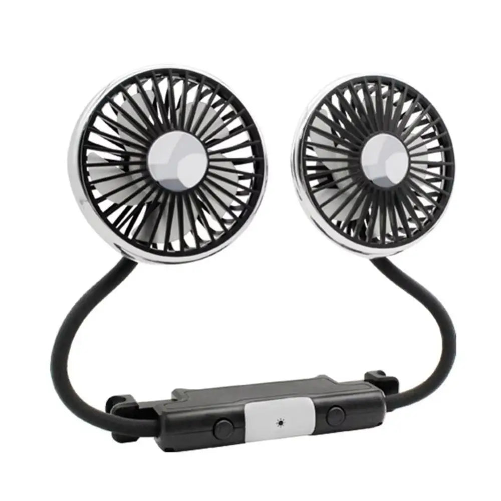 360 Vehicle-mounted Double-head Fan Multi-functional Silent Car Zpaxo