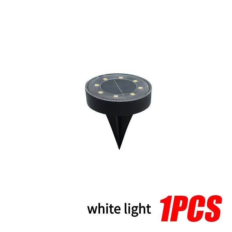IP68 Waterproof LED Outdoor Solar Power Ground Light Lighting Control Zpaxo White Light-1 PCS