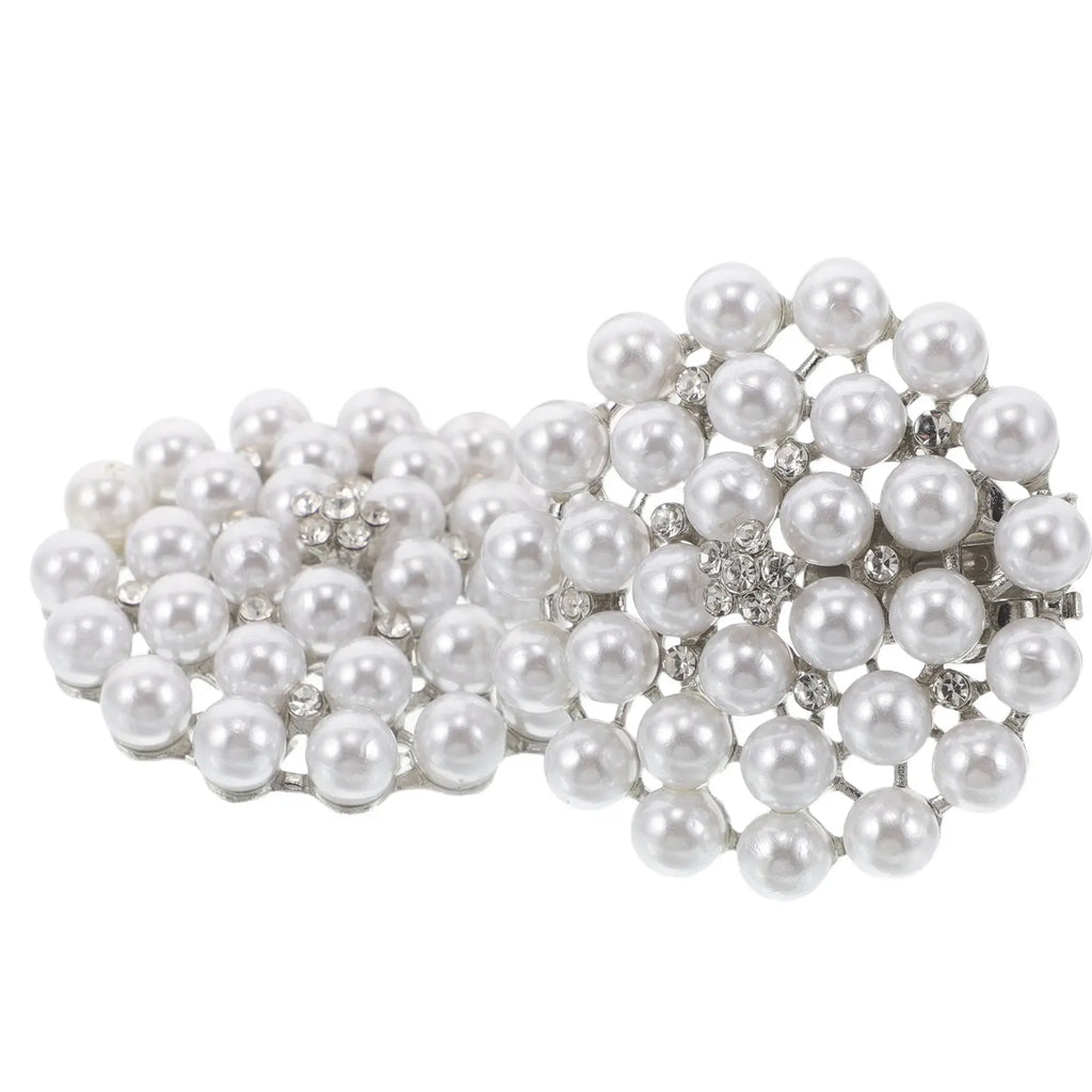 Bling Shoe Clips Luxury Pearl Rhinestone Design Wedding Embellishment
