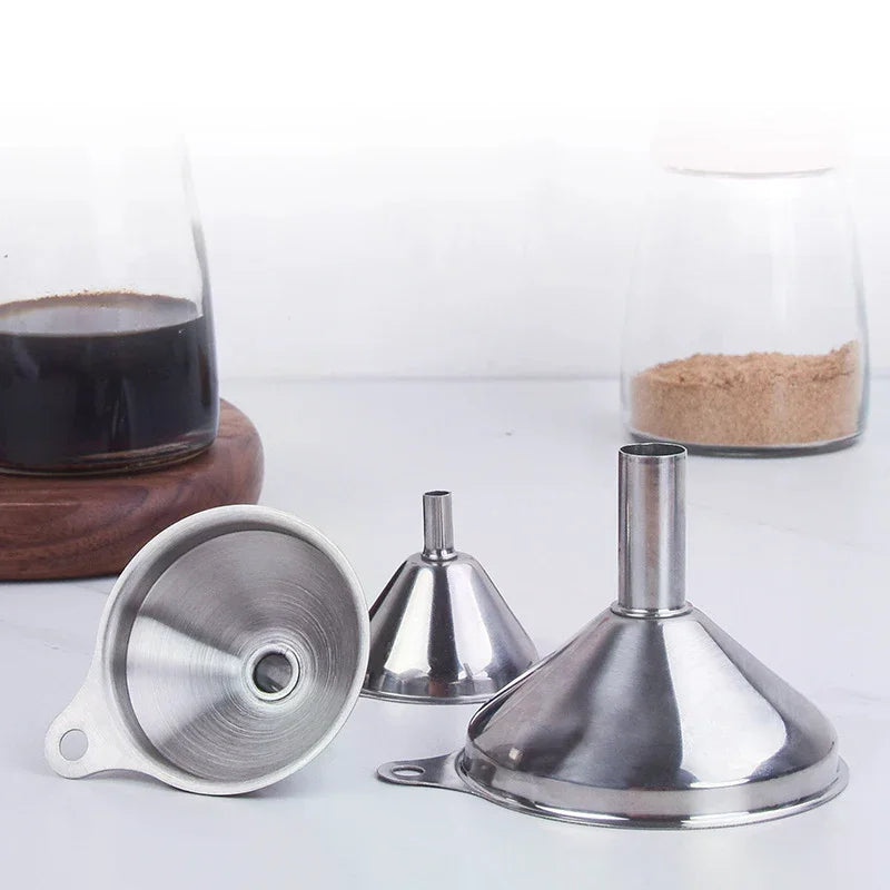 Stainless Steel Kitchen Funnels Food Grade Metal Filling Bottles Zpaxo