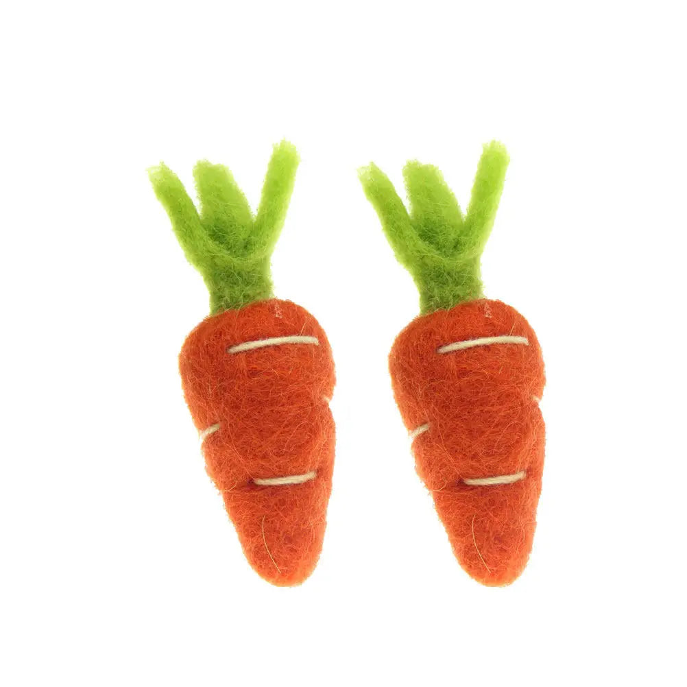 2Pcs Adorable Wool Felt Radishes Accessories Perfect for Clothing Craft Projects Brooches DIY Hats Bags Felt Crafts Decor