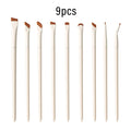 1-9pcs Makeup Brushes Set Upgrade Blade Eyeliner Brush Fine Oblique Head Eyebrow Brush Under The Eyes Place Precise Detail Brush Zpaxo 01-9pcs