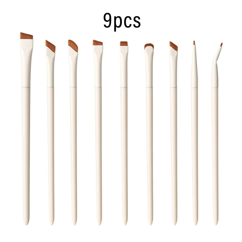 1-9pcs Makeup Brushes Set Upgrade Blade Eyeliner Brush Fine Oblique Head Eyebrow Brush Under The Eyes Place Precise Detail Brush Zpaxo 01-9pcs