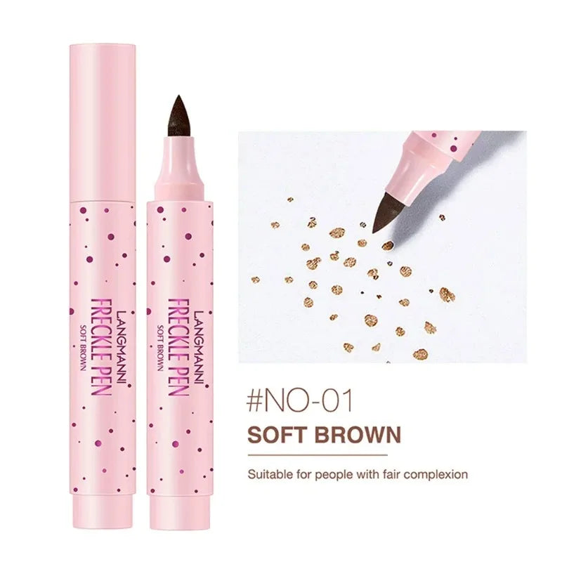 1 Natural Simulation Freckle Stamp Pen Waterproof Lasting Brown Zpaxo 01 Soft Brown