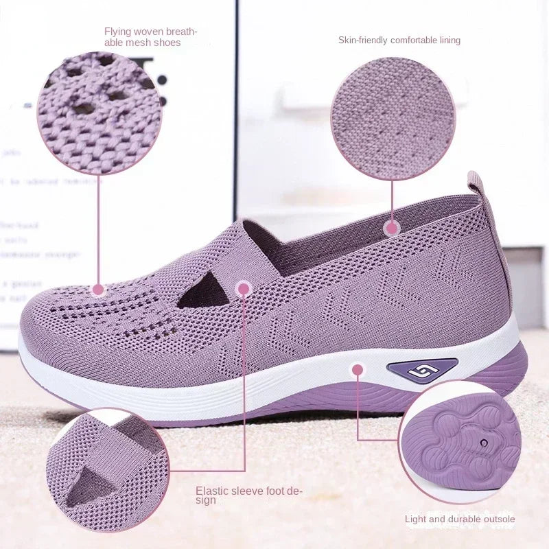 Selling Women Mesh Slip Shoes Breathable Comfortable Casual Sneakers