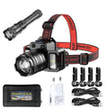 Zpaxo LED Headlamp USB Rechargeable Zoomable Waterproof Torch