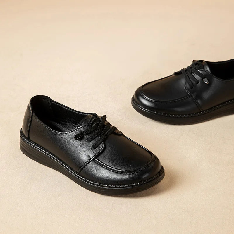 Elegant Women Mules Shoe Solid Leather Summer Slippers Outdoor Casual Zpaxo
